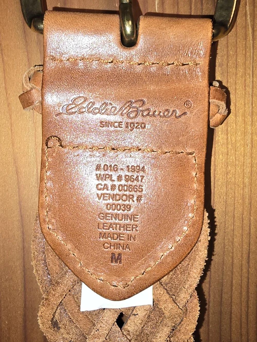 Eddie Bauer Braided Leather Belt - Brown